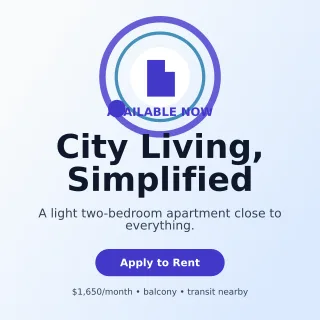 Orbit Rental Listing Social Post — editable white real estate template, instagram post