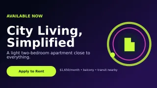 Orbit Rental Listing Wide Ad — editable black real estate template, youtube thumbnail