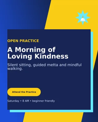 Neo Buddhist Meditation Invitation — editable blue religious event template, instagram portrait