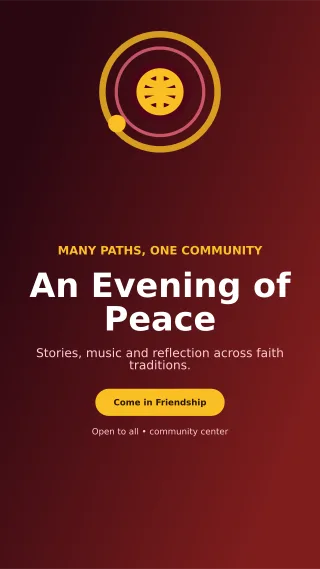 Orbit Interfaith Gathering Mobile Invite — editable black religious event template, story / reel