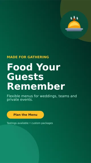 Aurora Catering Service Story — editable black restaurant template, story / reel