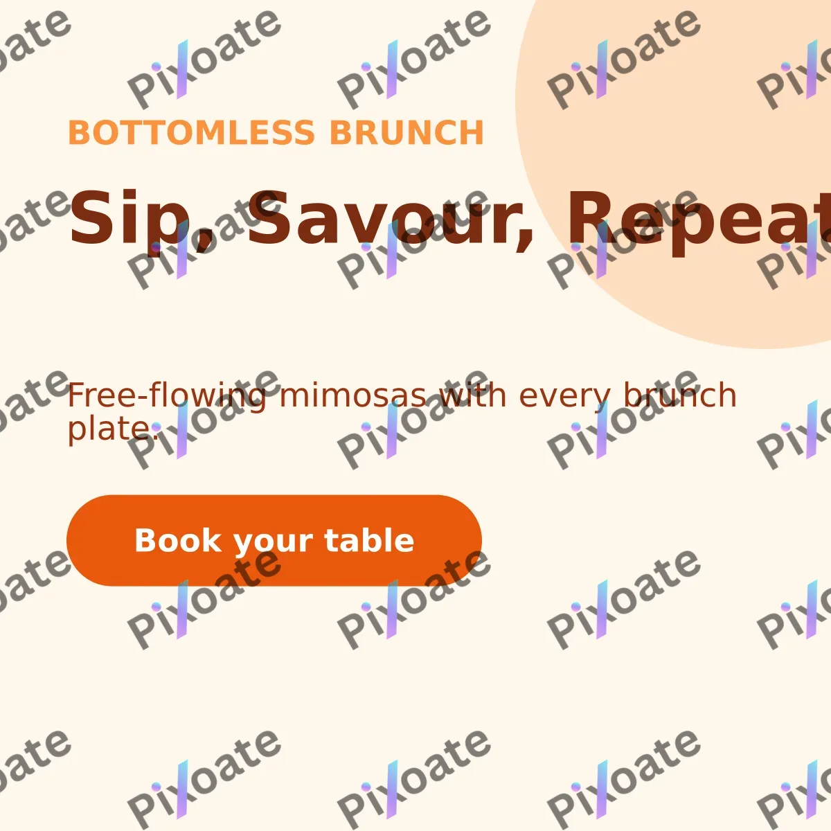Brunch Promo Brunch Promo — editable white restaurant template, instagram post