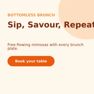 Brunch Promo — editable white restaurant template, instagram post