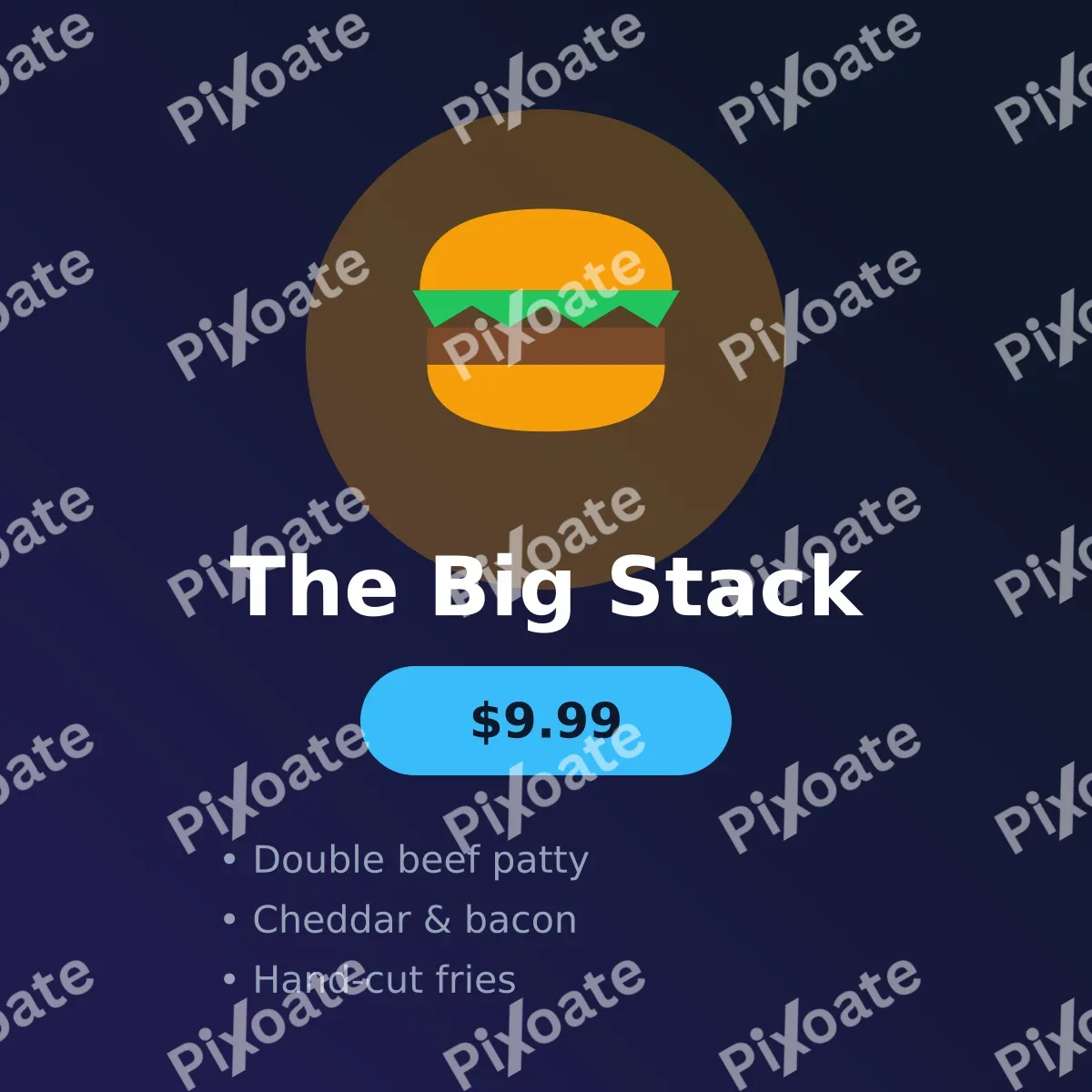 Burger Promo Burger Promo — editable blue restaurant template, instagram post