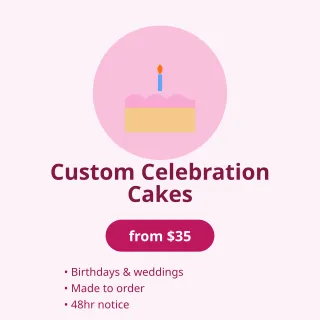 Cake Orders — editable white restaurant template, instagram post
