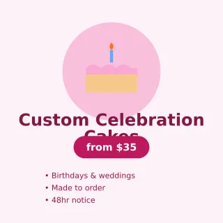 Cake Orders — editable white restaurant template, instagram post