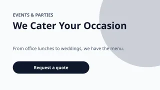 Catering Service — editable white restaurant template, youtube thumbnail