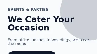 Catering Service — editable white restaurant template, youtube thumbnail