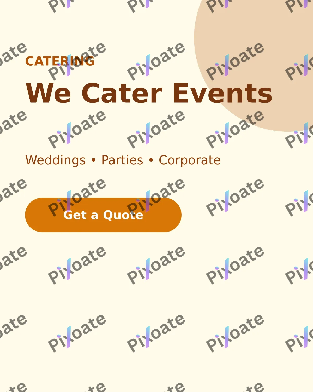 Catering Catering — editable white restaurant template, instagram portrait