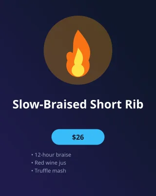 Chef Special — editable blue restaurant template, instagram portrait