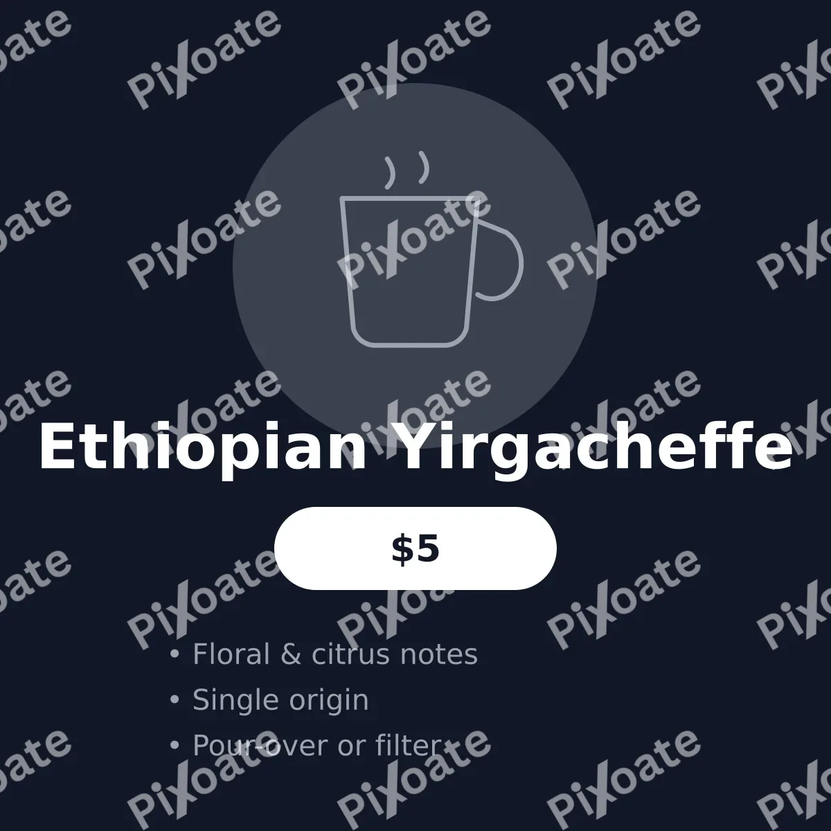 Coffee of the Month Coffee of the Month — editable blue restaurant template, instagram post