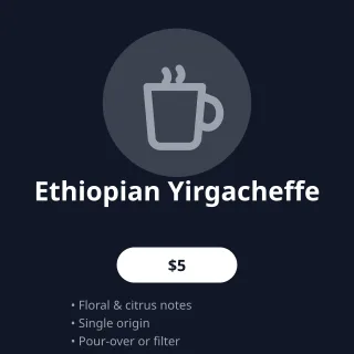 Coffee of the Month — editable blue restaurant template, instagram post