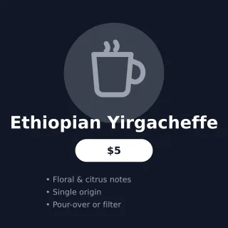 Coffee of the Month — editable blue restaurant template, instagram post