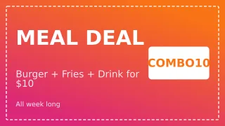Combo Offer — editable pink restaurant template, youtube thumbnail