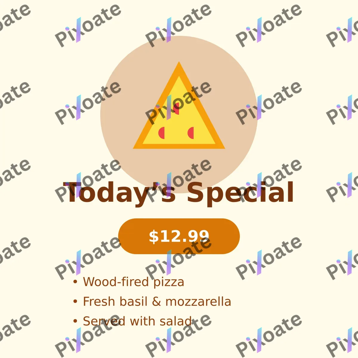 Daily Special Daily Special — editable white restaurant template, instagram post