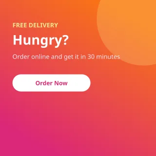 Delivery Ad — editable pink restaurant template, instagram post
