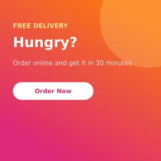 Delivery Ad — editable pink restaurant template, instagram post
