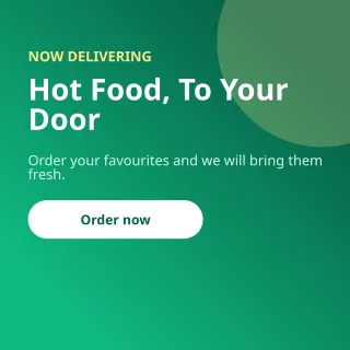 Delivery Available — editable green restaurant template, instagram post