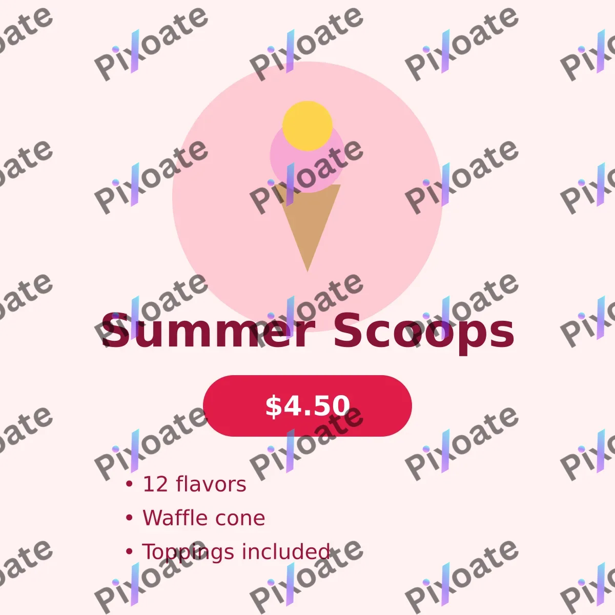 Dessert Promo — editable white restaurant template, instagram post