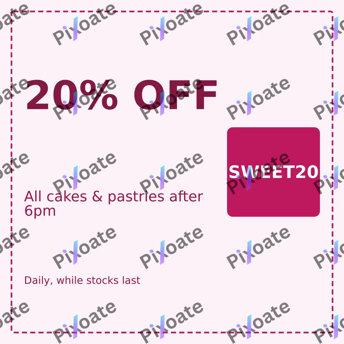 Dessert Promo Dessert Promo — editable white restaurant template, instagram post