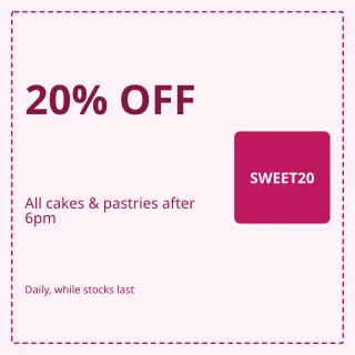 Dessert Promo — editable white restaurant template, instagram post