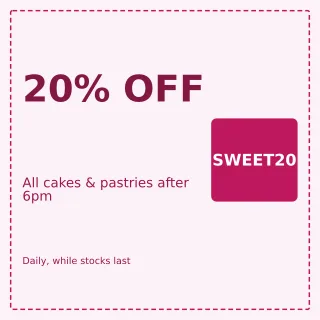 Dessert Promo — editable white restaurant template, instagram post