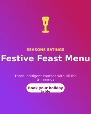 Festive Feast — editable pink restaurant template, instagram portrait