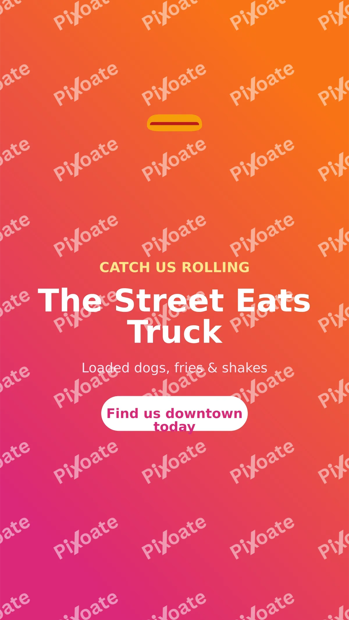 Food Truck — editable pink restaurant template, story / reel
