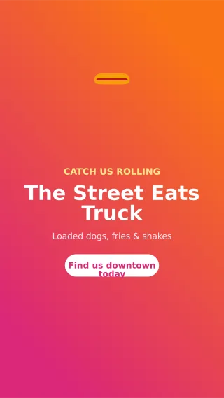 Food Truck — editable pink restaurant template, story / reel