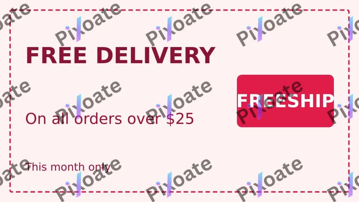 Free Delivery Free Delivery — editable white restaurant template, youtube thumbnail