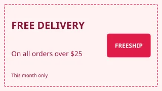 Free Delivery — editable white restaurant template, youtube thumbnail