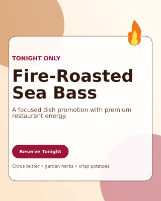 Glass Chef Special Offer Poster — editable white restaurant template, instagram portrait