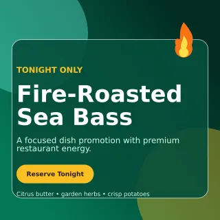 Glass Chef Special Social Post — editable black restaurant template, instagram post