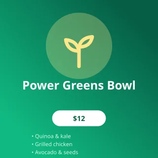 Healthy Bowl — editable green restaurant template, instagram post