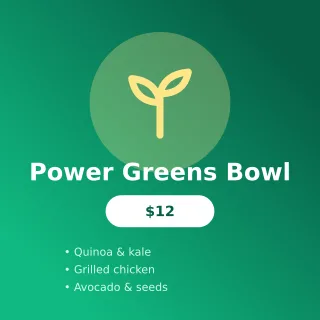 Healthy Bowl — editable green restaurant template, instagram post