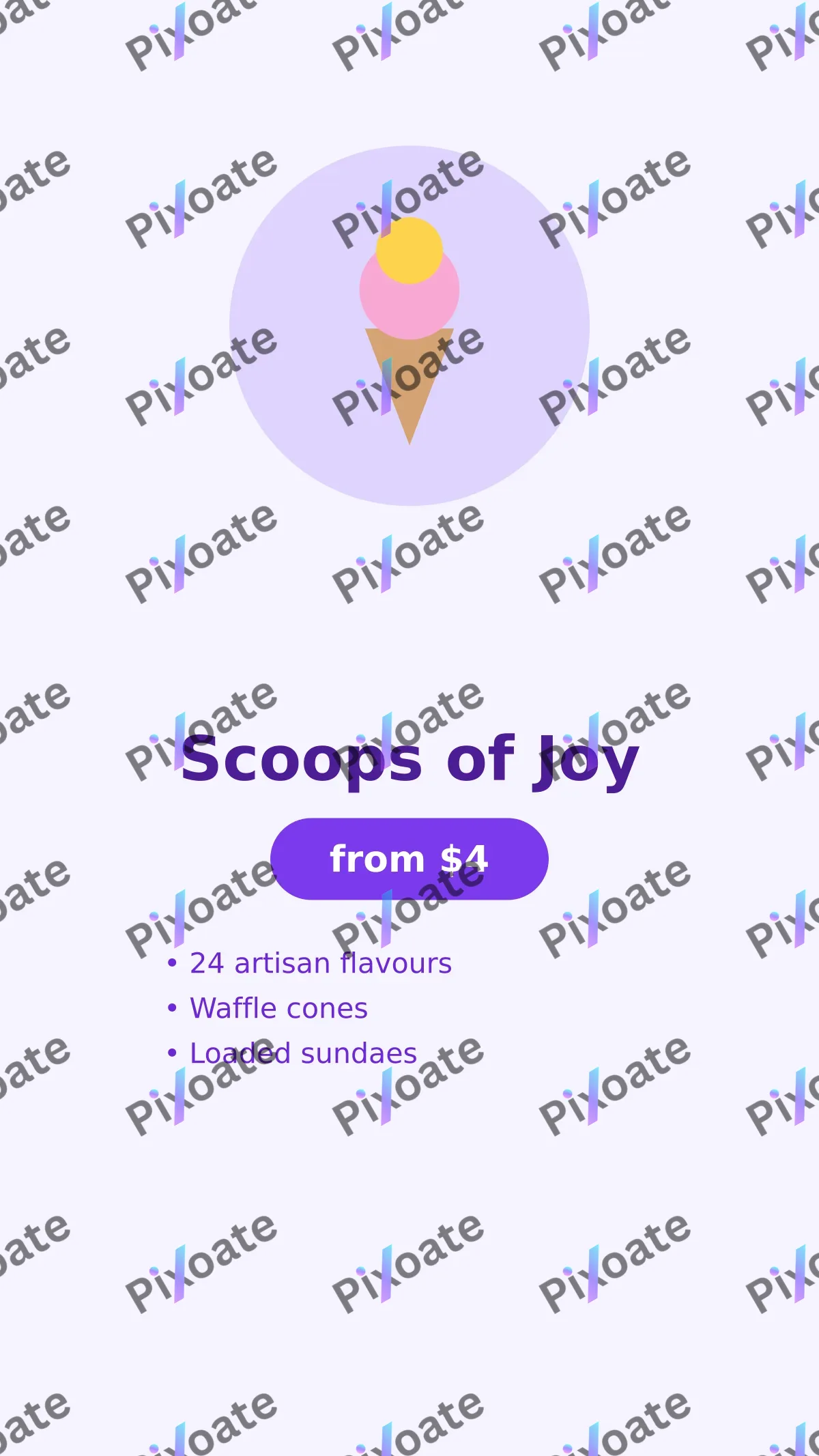 Ice Cream Parlour Ice Cream Parlour — editable white restaurant template, story / reel