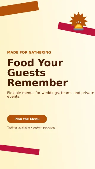 Kinetic Catering Service Story — editable white restaurant template, story / reel