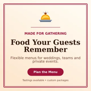 Luxe Catering Service Social Post — editable white restaurant template, instagram post