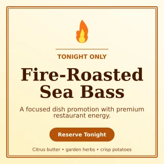 Luxe Chef Special Social Post — editable white restaurant template, instagram post
