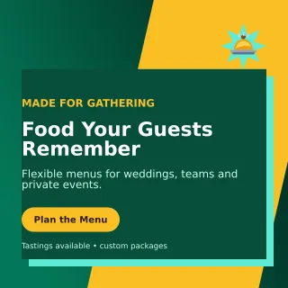 Neo Catering Service Social Post — editable black restaurant template, instagram post