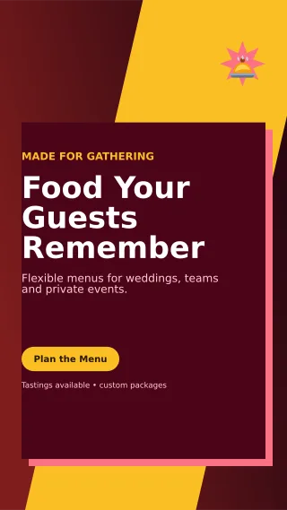 Neo Catering Service Story — editable black restaurant template, story / reel