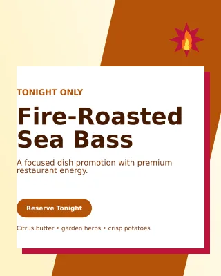 Neo Chef Special Offer Poster — editable white restaurant template, instagram portrait