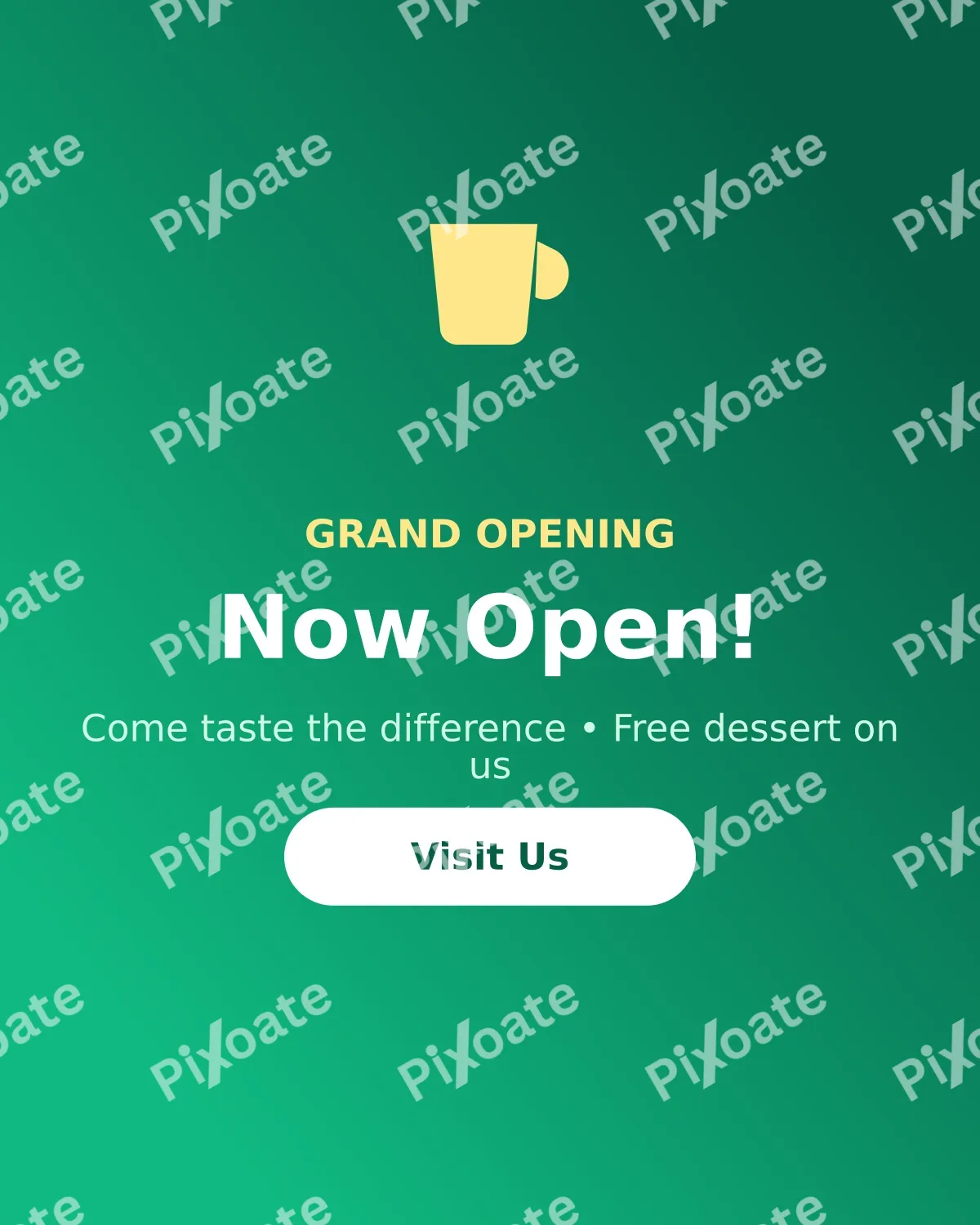 Opening Soon Opening Soon — editable green restaurant template, instagram portrait