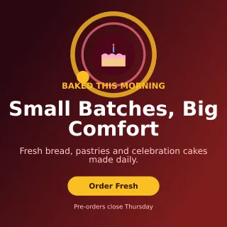 Orbit Bakery Promotion Social Post — editable black restaurant template, instagram post