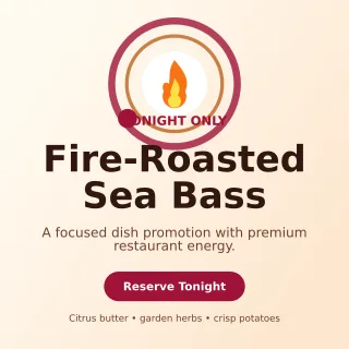 Orbit Chef Special Social Post — editable white restaurant template, instagram post