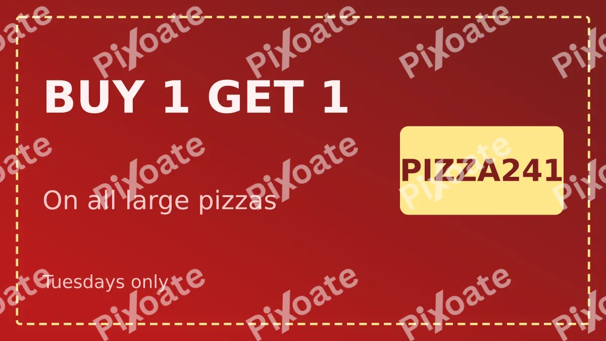 Pizza Deal — editable red restaurant template, youtube thumbnail