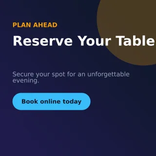 Reservation — editable blue restaurant template, instagram post