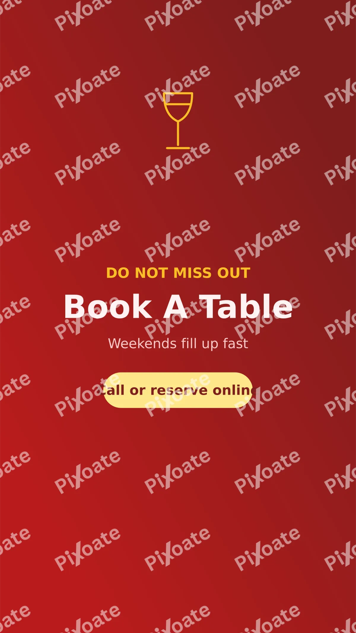 Table Booking Table Booking — editable red restaurant template, story / reel
