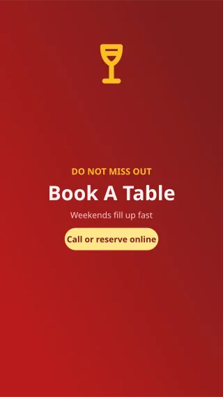 Table Booking — editable red restaurant template, story / reel