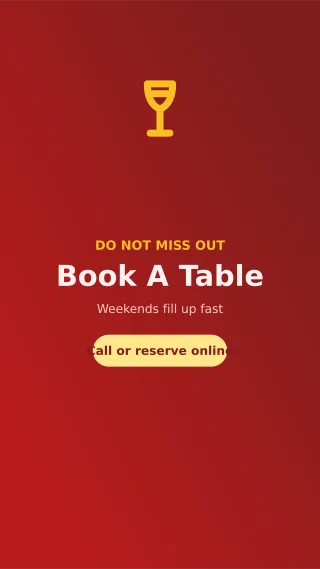 Table Booking — editable red restaurant template, story / reel